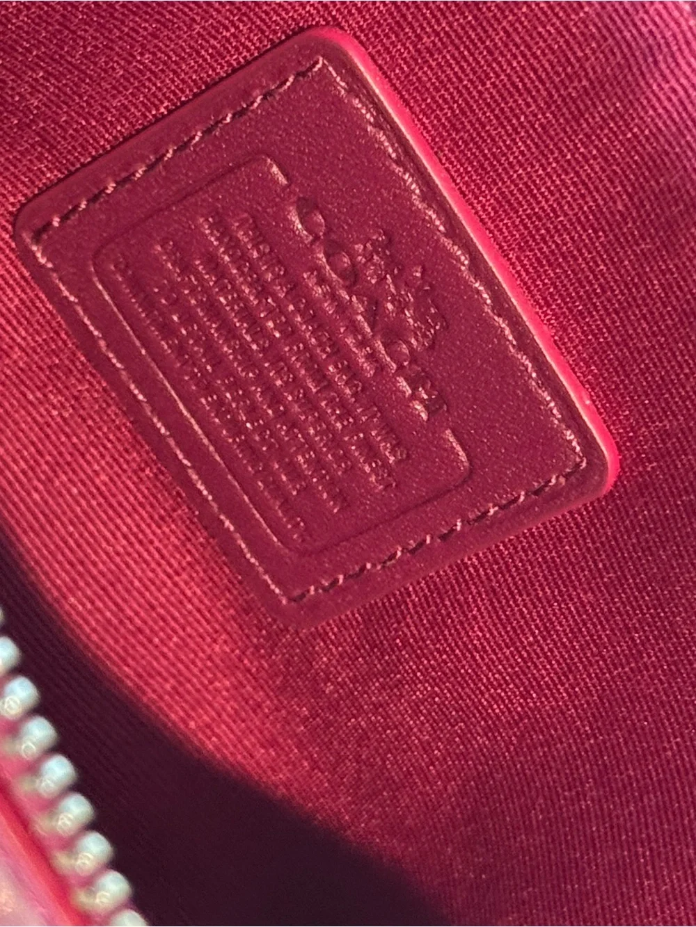 Coach Leather Wristlet in Berry